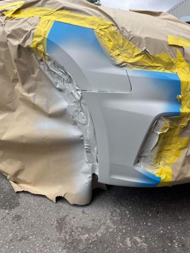 Audi RS 5 front drivers bumper repair